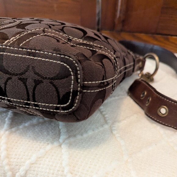 Coach Legacy Slim Duffle Vintage Y2K Signature Jacquard & Leather Brown Crossbod - Picture 7 of 11